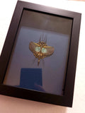 Blue Winged Stick Insect with Swarovski Crystals *damaged antennae*