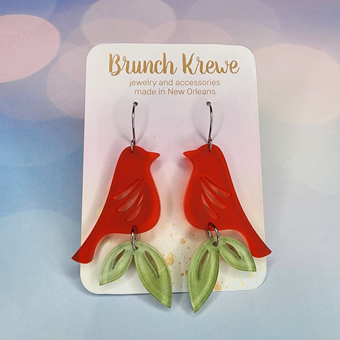 Red Bird earrings