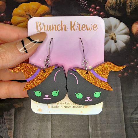 Witchy Cat Earrings