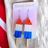 Red, White, and Blue Bomb Pop Earrings