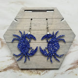 Blue Crab Earrings