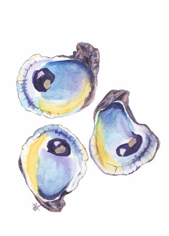 Three Oysters - giclée print