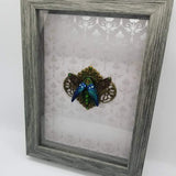 Blue Rainbow Jewel Beetle with Swarovski Crystals
