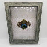 Blue Rainbow Jewel Beetle with Swarovski Crystals