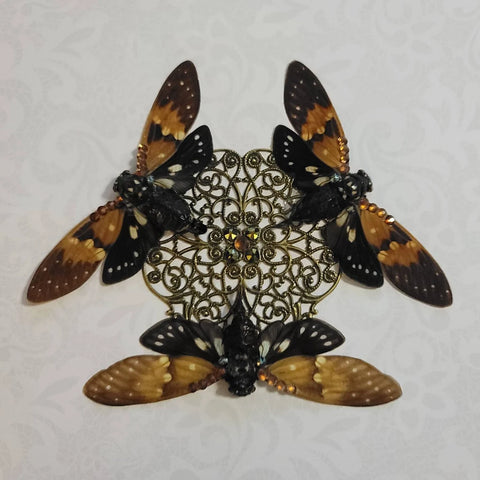 Cicadas with Swarovski Crystals