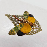 Green and Yellow Lanternfly with Swarovski Crystals