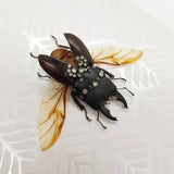 Stag Beetle with Swarovski Crystals